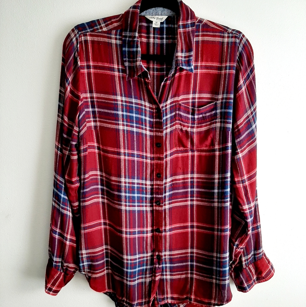 LUCKY BRAND | Red and Navy Flannel